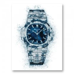 Patek Nautilus Blue Abstract Art Print