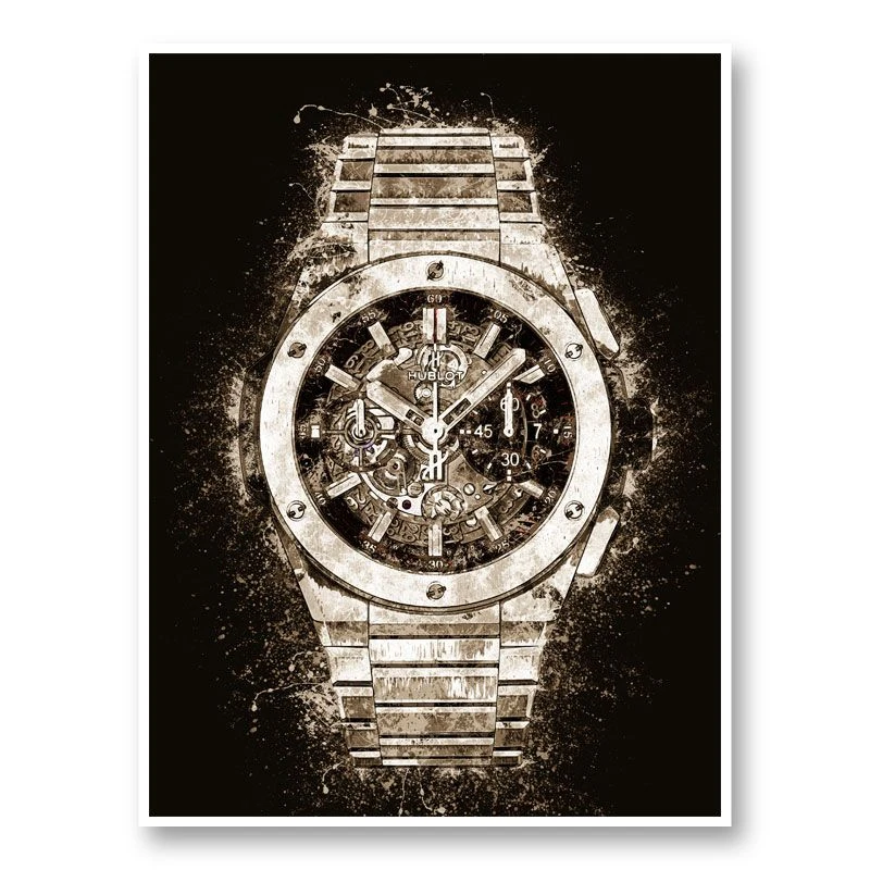 Big Bang Integral Titanium Abstract Art Print
