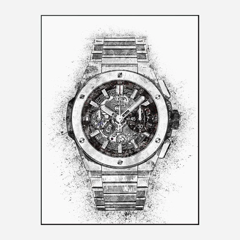 Big Bang Integral Titanium Abstract Art Print