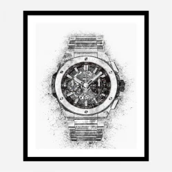 Big Bang Integral Titanium Abstract Art Print