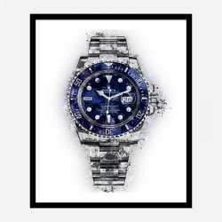 Submariner Blue Abstract Art Print