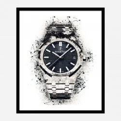 AP Oak Abstract Black Face Art Print