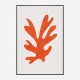 Abstract One Line Leaf Red