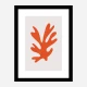 Abstract One Line Leaf Red