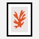 Abstract One Line Leaf Red