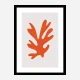 Abstract One Line Leaf Red