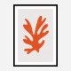 Abstract One Line Leaf Red
