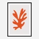 Abstract One Line Leaf Red