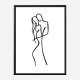 Lovers Line Art Print