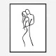 Lovers Line Art Print