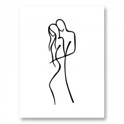 Lovers Line Art Print