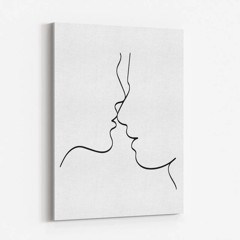 Nearly a Kiss Line Art Print