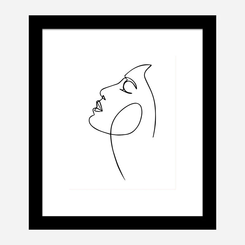 The Face Line Art Print