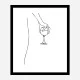 Wine Time Line Art Print