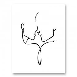 Maybe a Kiss Line Art Print