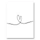 Love Heart Line Art Print