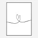 Love Heart Line Art Print