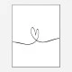 Love Heart Line Art Print