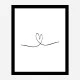 Love Heart Line Art Print