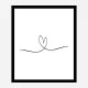 Love Heart Line Art Print