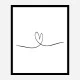 Love Heart Line Art Print