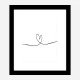 Love Heart Line Art Print