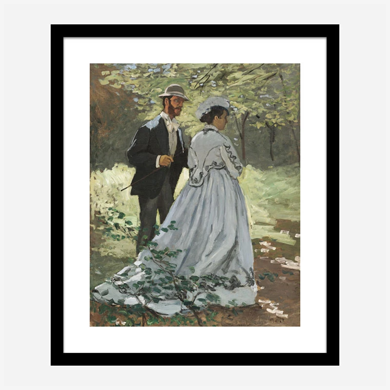 Bazille and Camille by Claude Monet Art Print