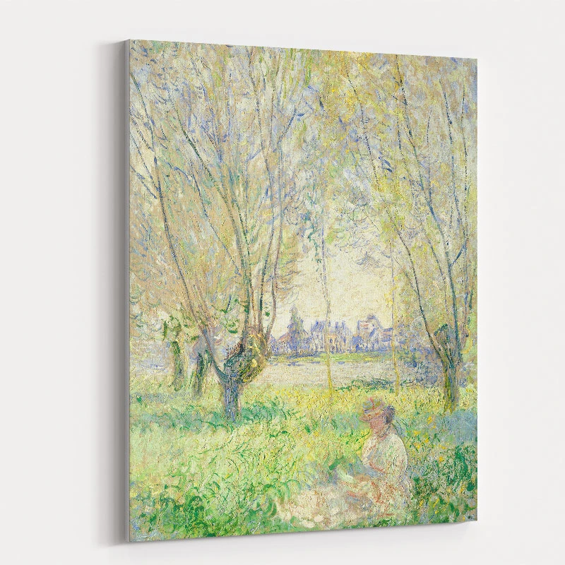 Woman Seated under the Willows by Claude Monet Art Print