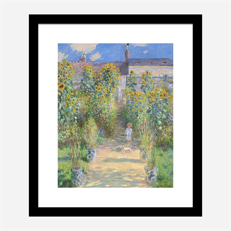 The Artist's Garden at Vetheuil by Claude Monet Art Print