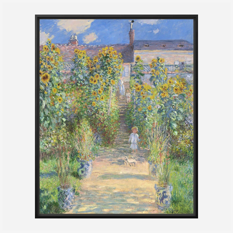 The Artist's Garden at Vetheuil by Claude Monet Art Print