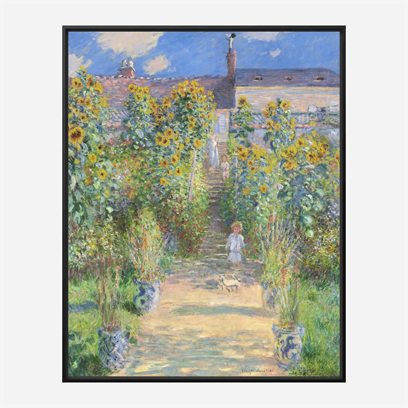 The Artist's Garden at Vetheuil by Claude Monet Art Print