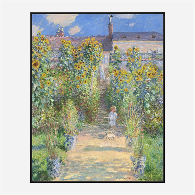 The Artist's Garden at Vetheuil by Claude Monet Art Print