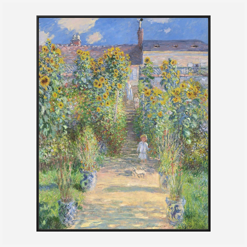 The Artist's Garden at Vetheuil by Claude Monet Art Print