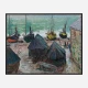 Boats on the Beach at Etretat by Claude Monet Art Print