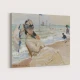 Camille on the Beach in Trouville by Claude Monet Art Print