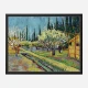 Orchard Bordered by Cypresses by Vincent Van Gogh Art Print