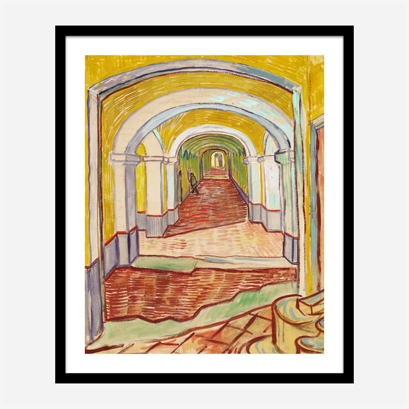 Corridor in the Asylum by Vincent Van Gogh Art Print