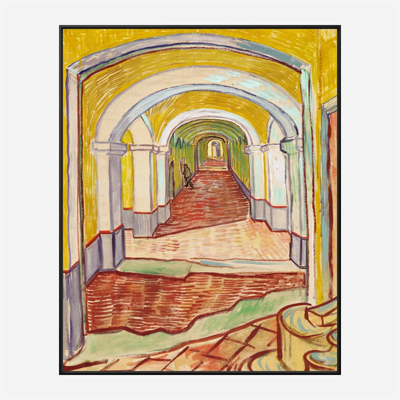 Corridor in the Asylum by Vincent Van Gogh Art Print