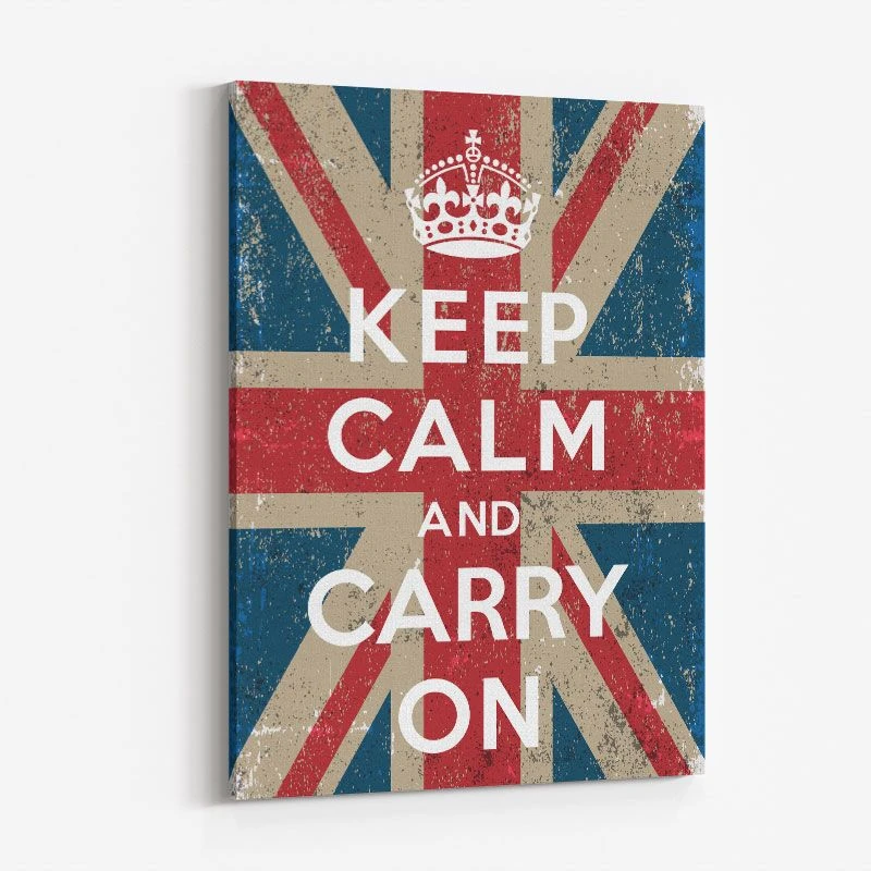 Keep Calm and Carry On Union Jack Art Print