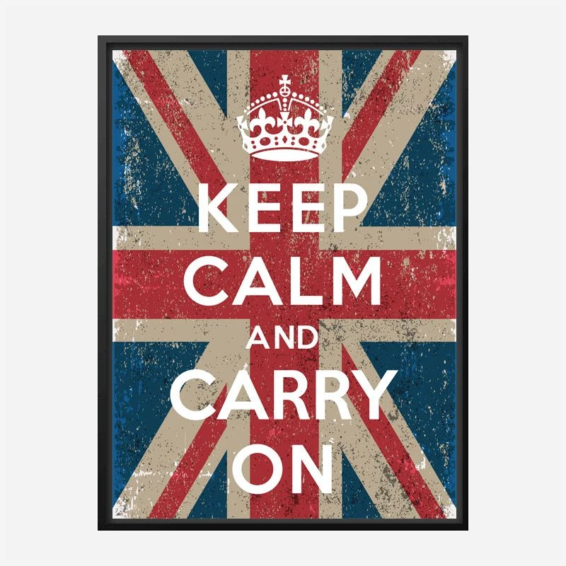 Keep Calm and Carry On Union Jack Art Print