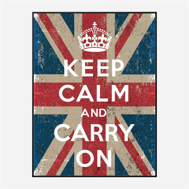 Keep Calm and Carry On Union Jack Art Print