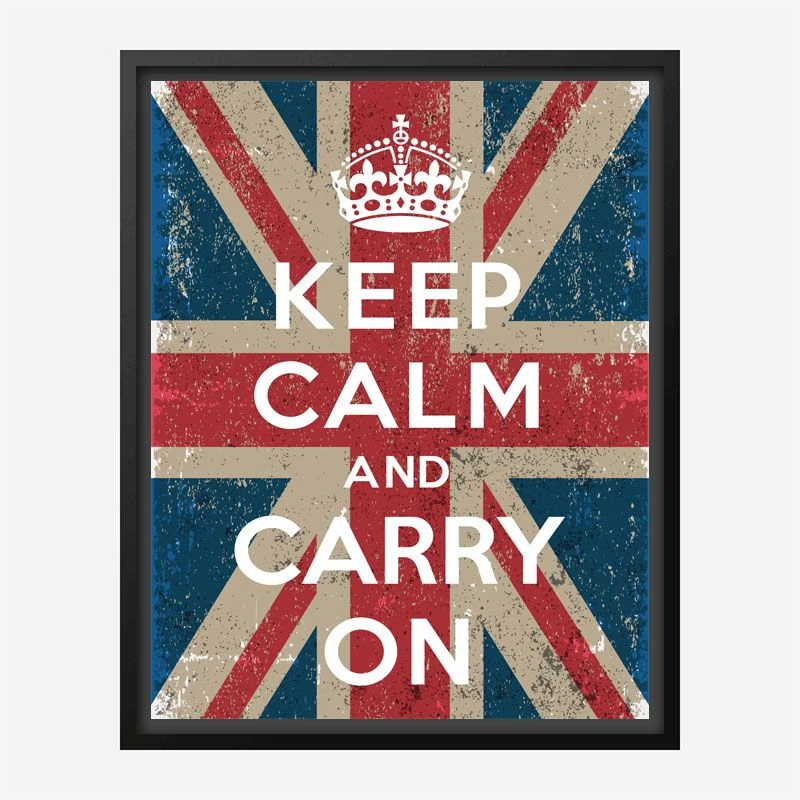 Keep Calm and Carry On Union Jack Art Print