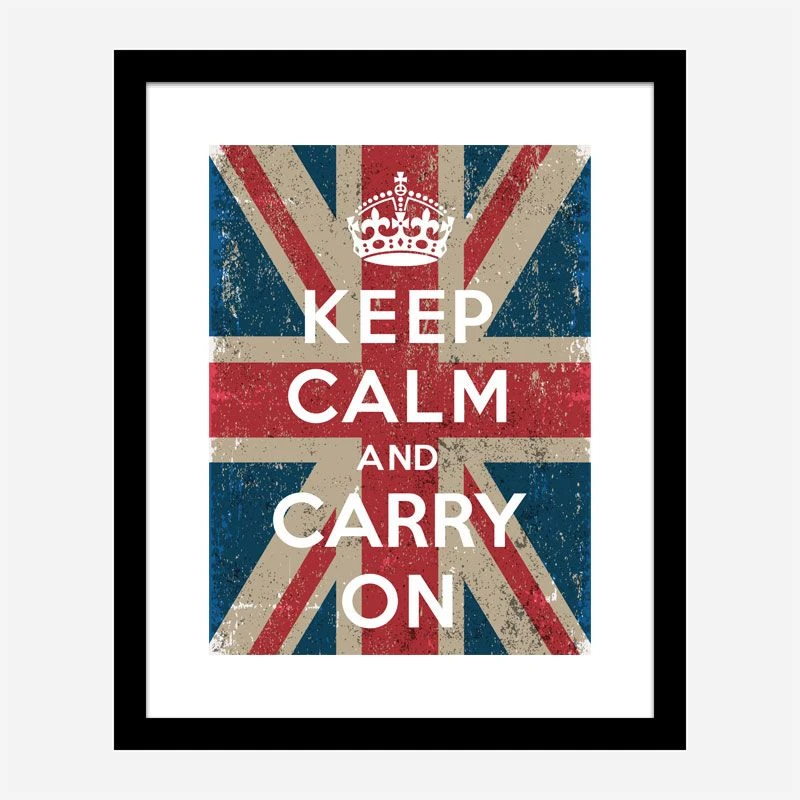 Keep Calm and Carry On Union Jack Art Print