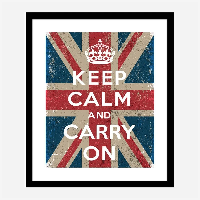 Keep Calm and Carry On Union Jack Art Print