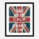 Keep Calm and Carry On Union Jack Art Print