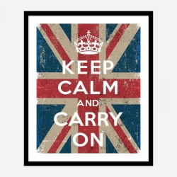 Keep Calm and Carry On Union Jack Art Print