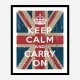 Keep Calm and Carry On Union Jack Art Print