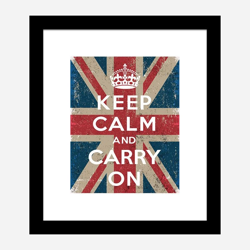 Keep Calm and Carry On Union Jack Art Print
