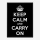 Keep Calm and Carry On Black Art Print
