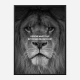Everyone Want's to Eat Black & White Lion Art Print